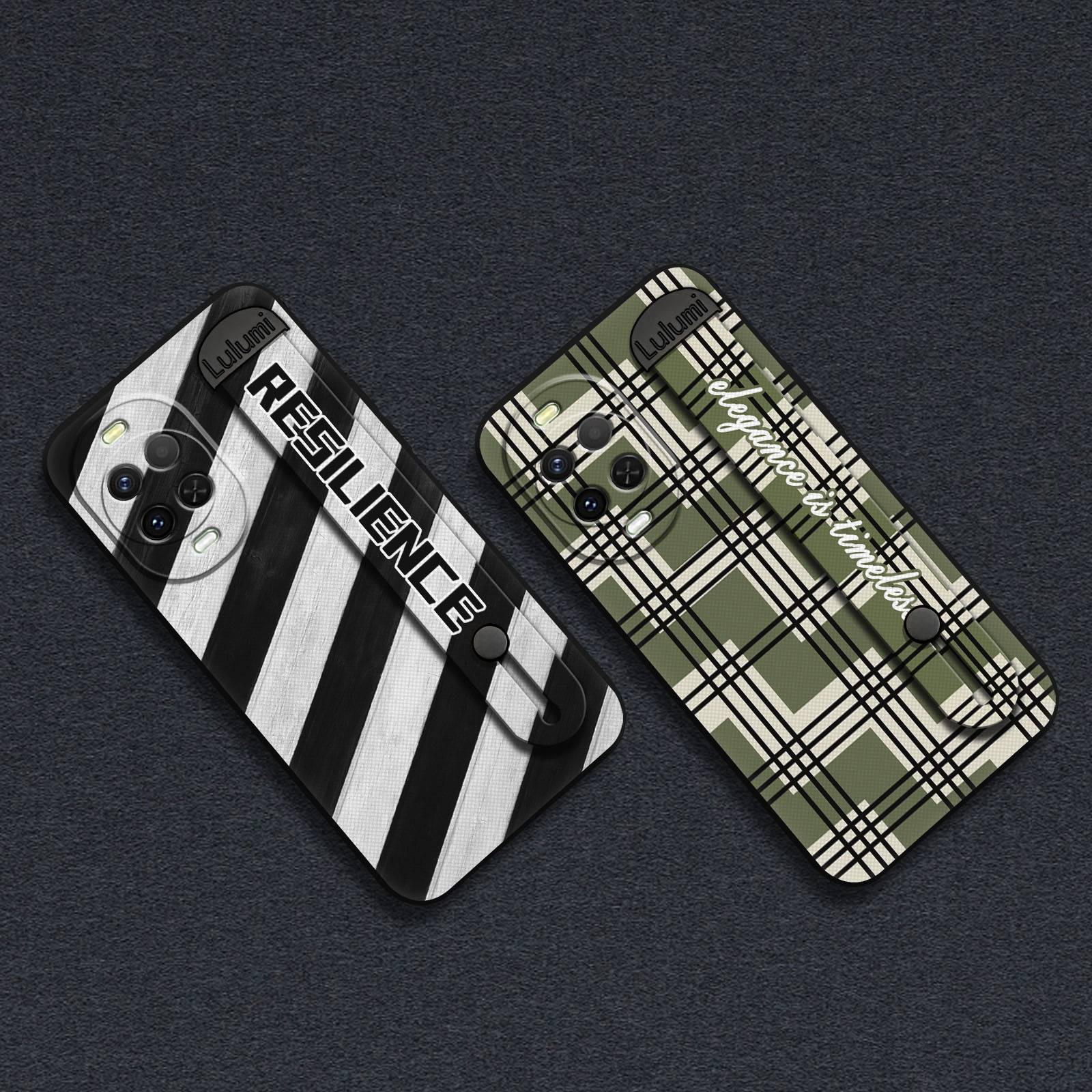 Back Cover Phone Holder Phone Case For Huawei Nova15 Masculine Kickstand Waterproof Soft case Simple Wristband Durable
