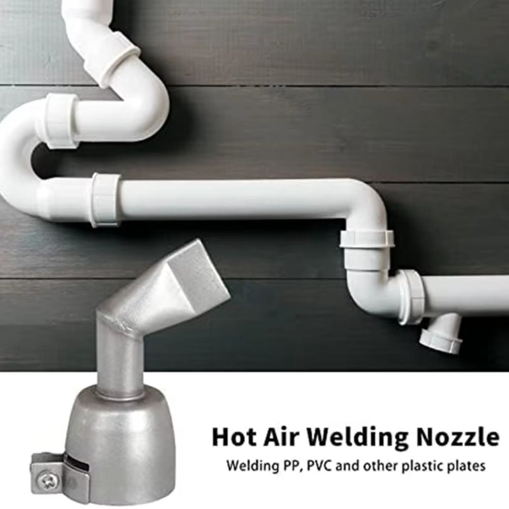 Versatility 120/90 Degree Welding Nozzle High Temperature Resistance Stainless Steel Hot Air Welding Nozzle Convenient Replacement Welding Mouth Plastic Weld