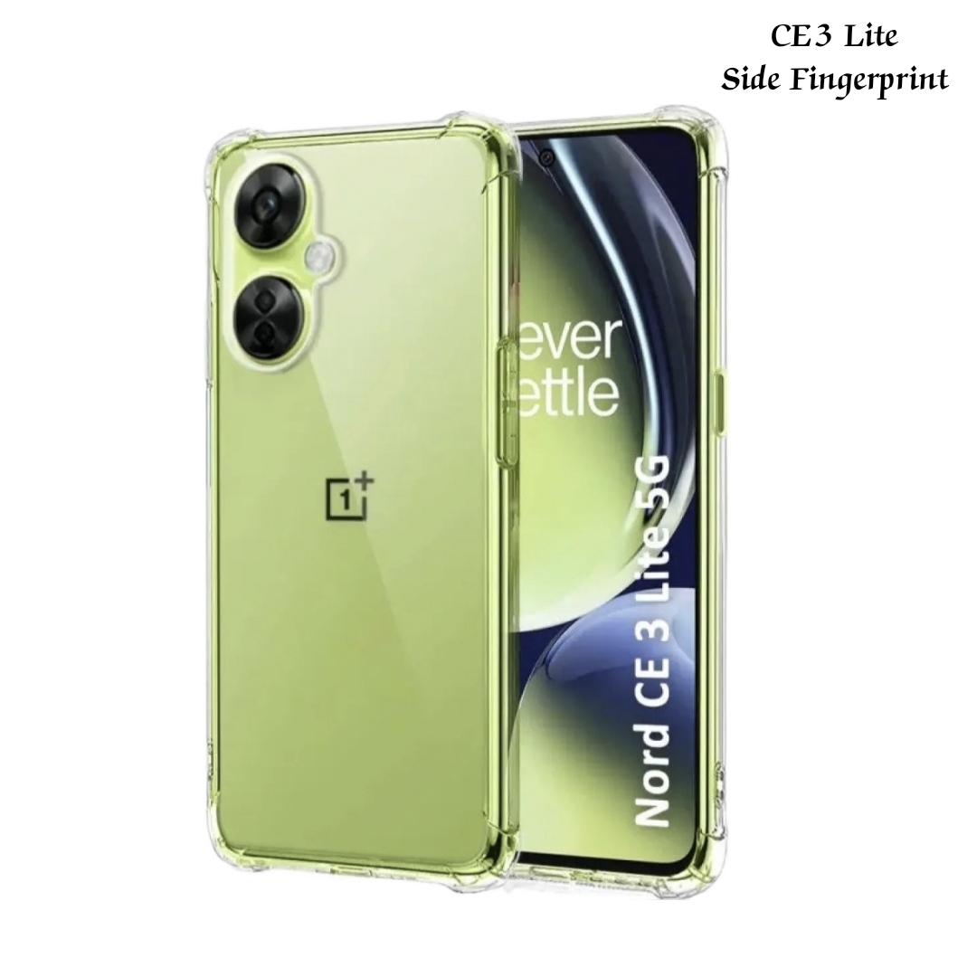OnePlus Nord CE3 5G /Nord CE 3 5G Cover( In Display Fingerprint Model ) Clear Transparent Bumper Black Cover Case -Non Yellowing