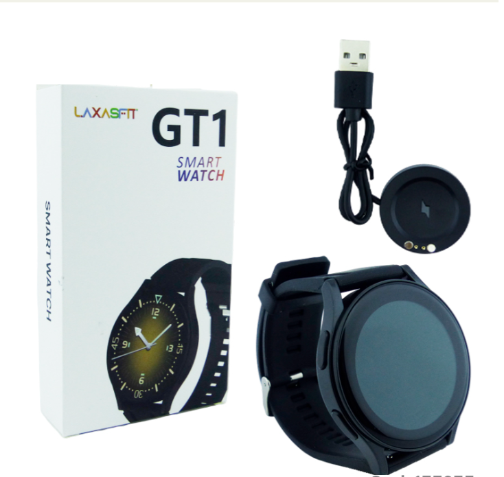 LAXASFIT GT1 New Smart Watch, Digital Display, Black Sports Smart Watch Men Women Full Touch Screen Sports Watch Bluetooth Dial and Answer Smart Watch Bles Online DZ-9B-14