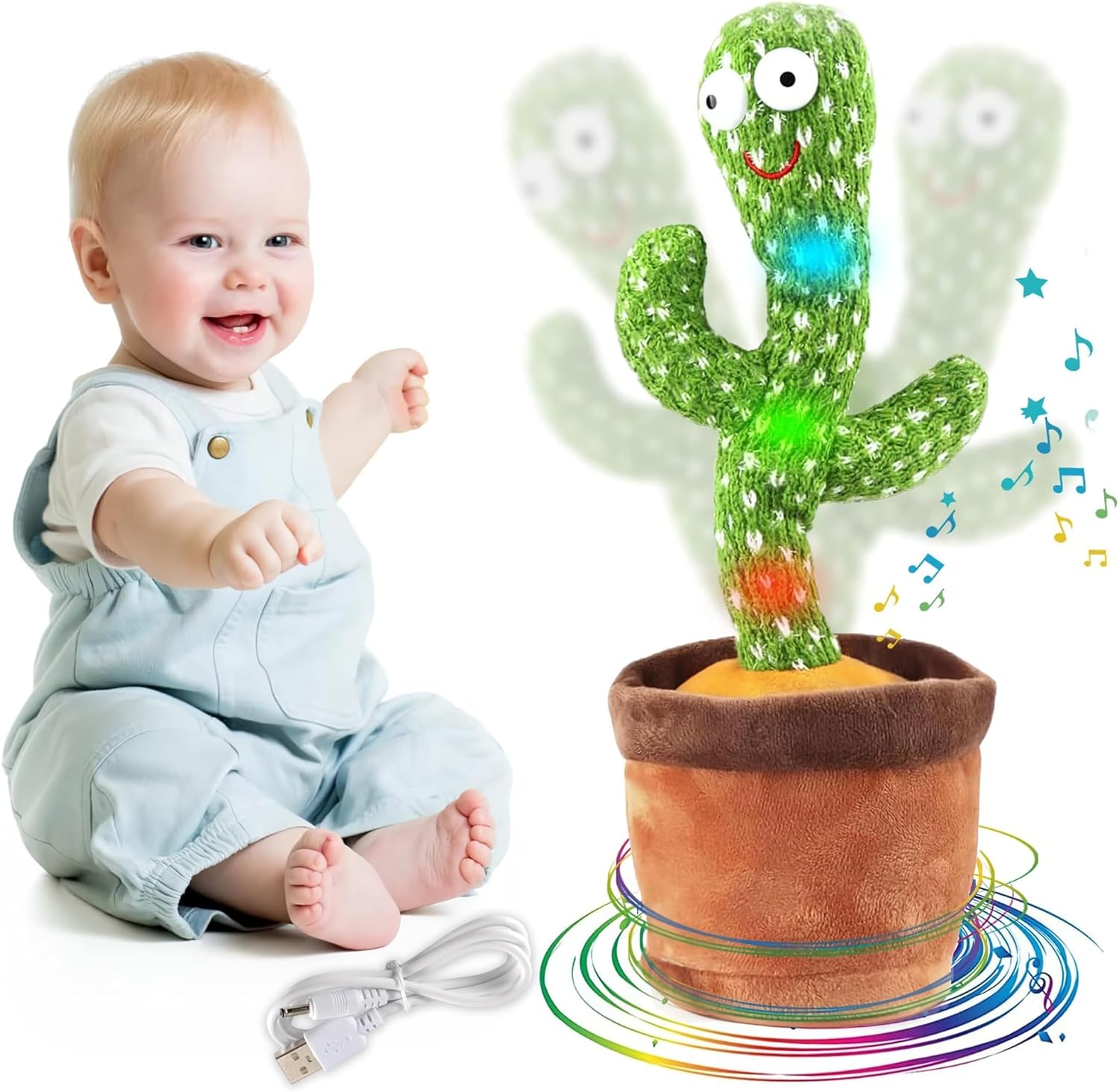 Dancing Cactus Toy Song Singing, Talking, Record & Repeating Cactus