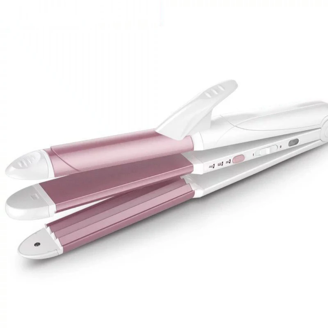 3in1 Hair Straightener & Curler (Curl, Straight, Waves Plate) - Base