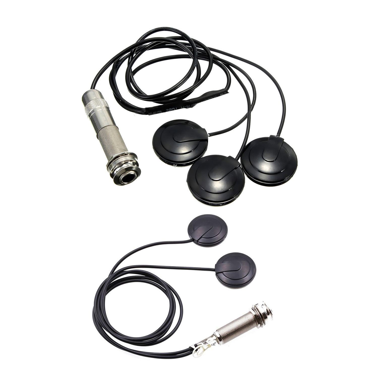 (GGBR) 2 Pcs Universal Pickup Piezo 3 Transducer 6.35Mm for Acoustic Guitar Ukulele Mandolin - 78Cm & 55Cm