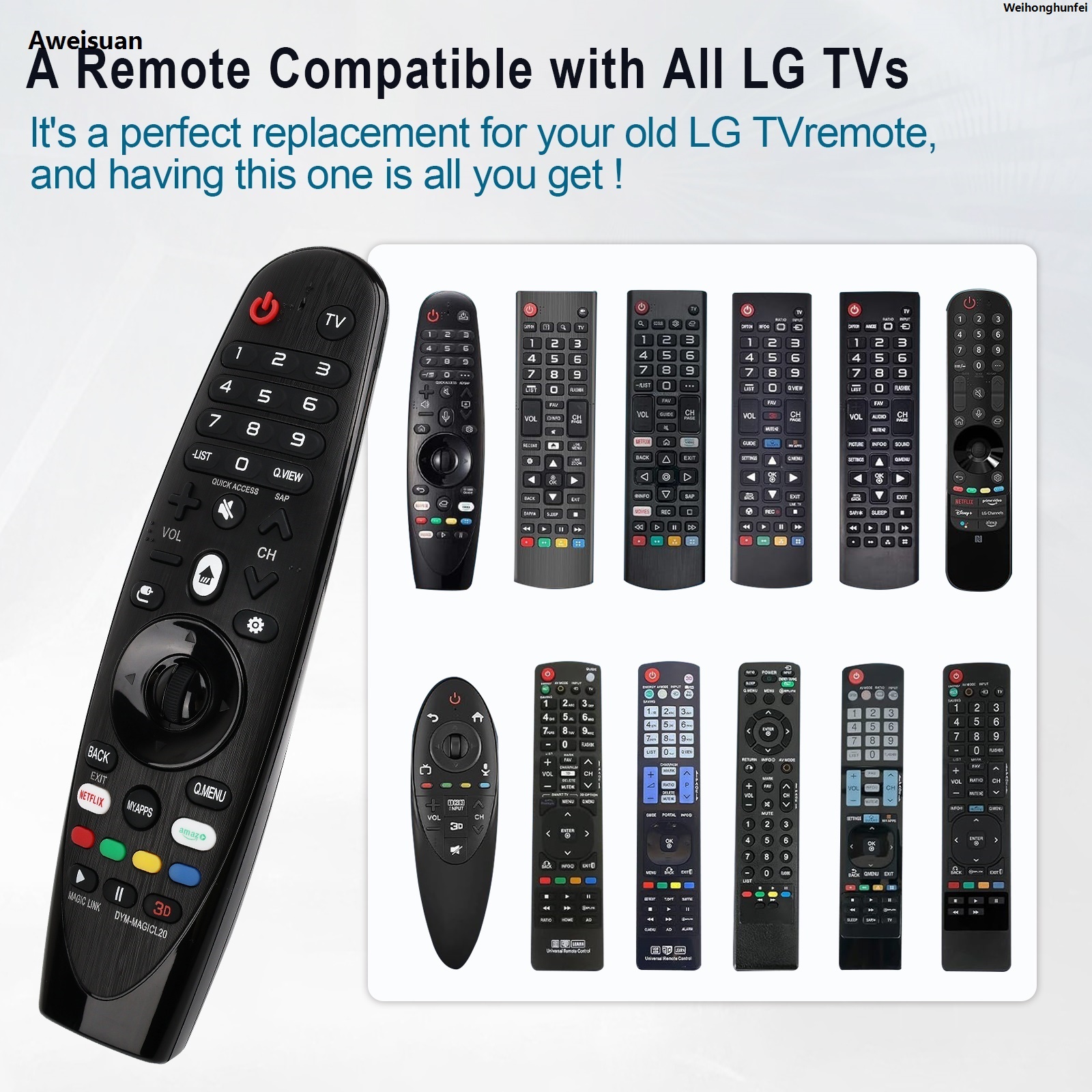 WeihonghunfeiLuxury Universal Remote Control for Lg Smart Tv Magic Remote (No Voice Function No Pointer Function) Compatible with All Models for Lg t New