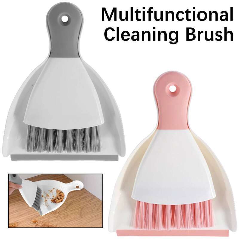 Mini Dustpan and Brush Set Portable Top Dining Table Crumb Sweeper Multipurpose Desktop Keyboard Cleaning Tools