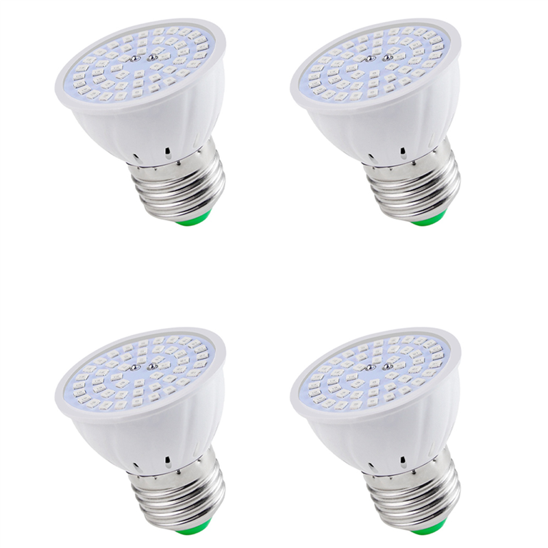 2X E27 300LEDs Plant Grow Lamp LED Full Spectrum Growth Light Bulbs Seedling Flower Phyto Lamp