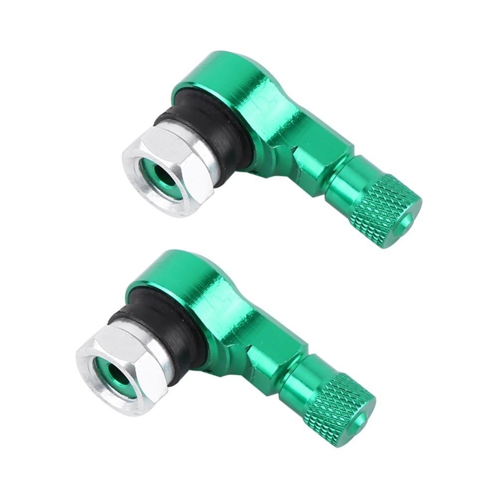 2PCS Heavy-Duty Aluminum Tire Valve Stems Anti-Rust Rubber Seal Motorcycle Tire Valve Stems Universal Multi-Color Aluminum Tire Valve Stems Tire Leak Fault Repair