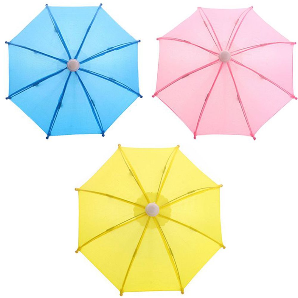 3Pcs New Style Clothing Decoration Doll Accessories Rain Gear Toy Umbrella Doll Embellishment Mini umbrella