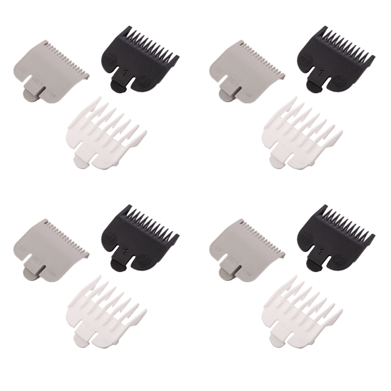 OUMERY 12 Pieces of Universal Hair Clipper Limit Comb Limit Comb Haircut Tools Electric Clipper Caliper 1.5mm / 3mm / 4.5mm