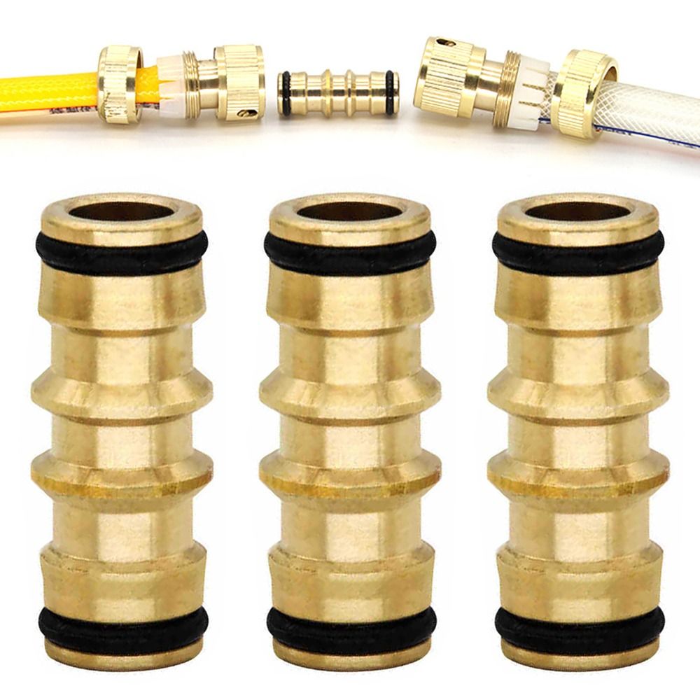 1/2Pcs New Watering Hose Connector 2 Ways Brass Joiner Coupler Repair Extension Joint Garden Irrigation Supplies