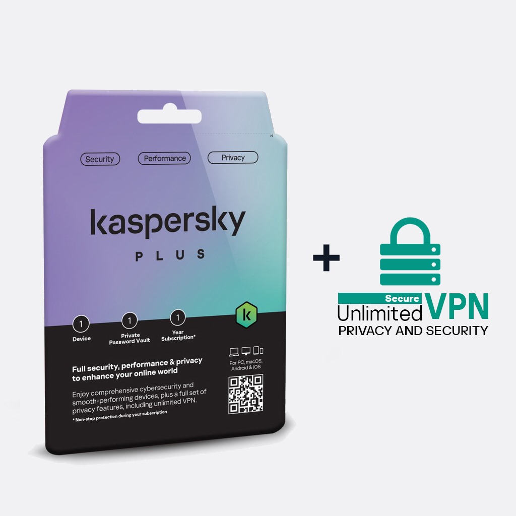 Kaspersky Combo 5 Pcs Plus Security Performance And Privacy 1 Device 1 Year For Home And Office