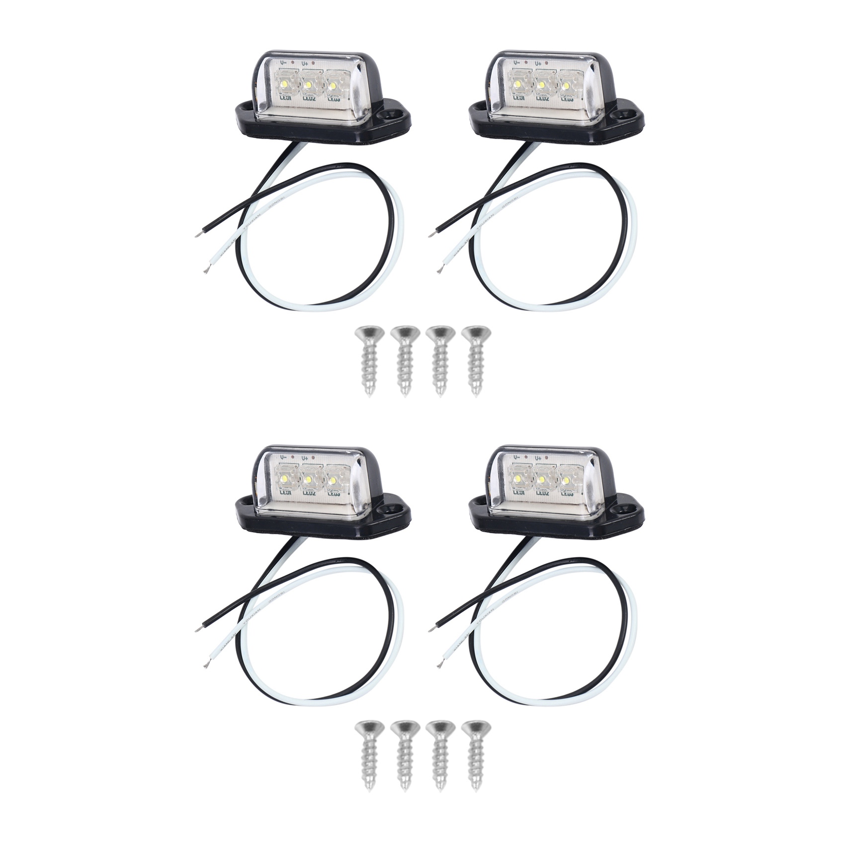 NAMUNY 2X Number Plate Lights LED License Plate Light Rear Lamps Universal 12V 24V for Car Vehicle Ute Van Caravan Lorry Boat