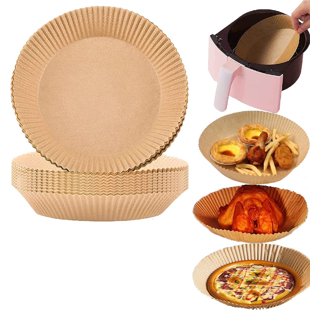 100Pcs Square Air Fryer Disposable Paper Liners | Non-Stick, Oil-Proof, Heat-Resistant Food-Grade Pads for Baking & Cooking