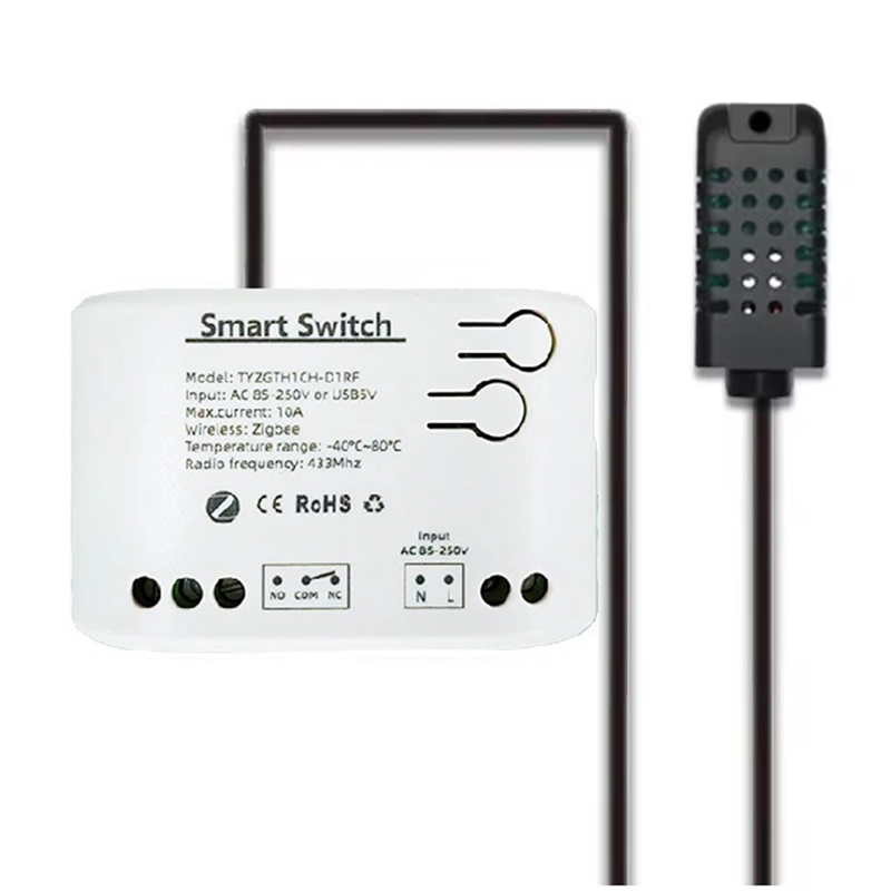 Tuya Zigbee 1 Gang Smart Switch, Passive Dry Contact Relay DC 7-32V