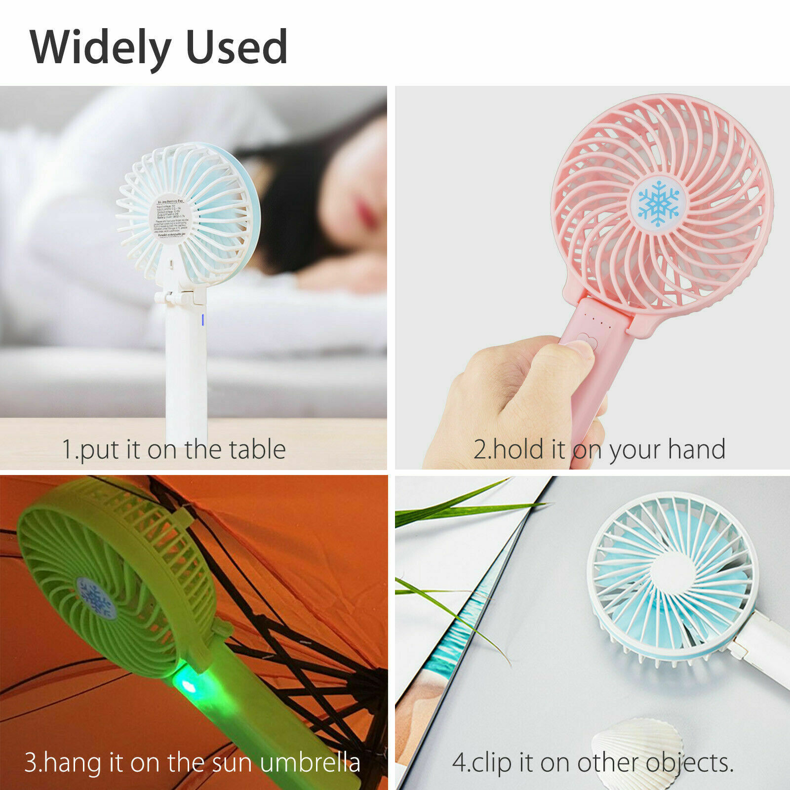 New Rechargeable Desktop USB Mini Fan E