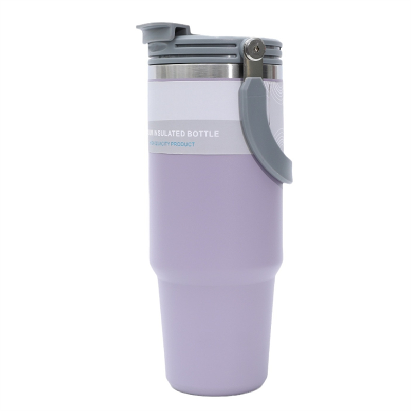 NAMUNY 20oz Stainless Steel Vacuum Insulated Bottle Travel Coffee Mug Double Wall Insulated with Handle for Women and Men,B