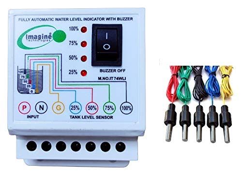 Water Level Indicator (Shows Water Level and Rings a Buzzer when the water is at 100%)