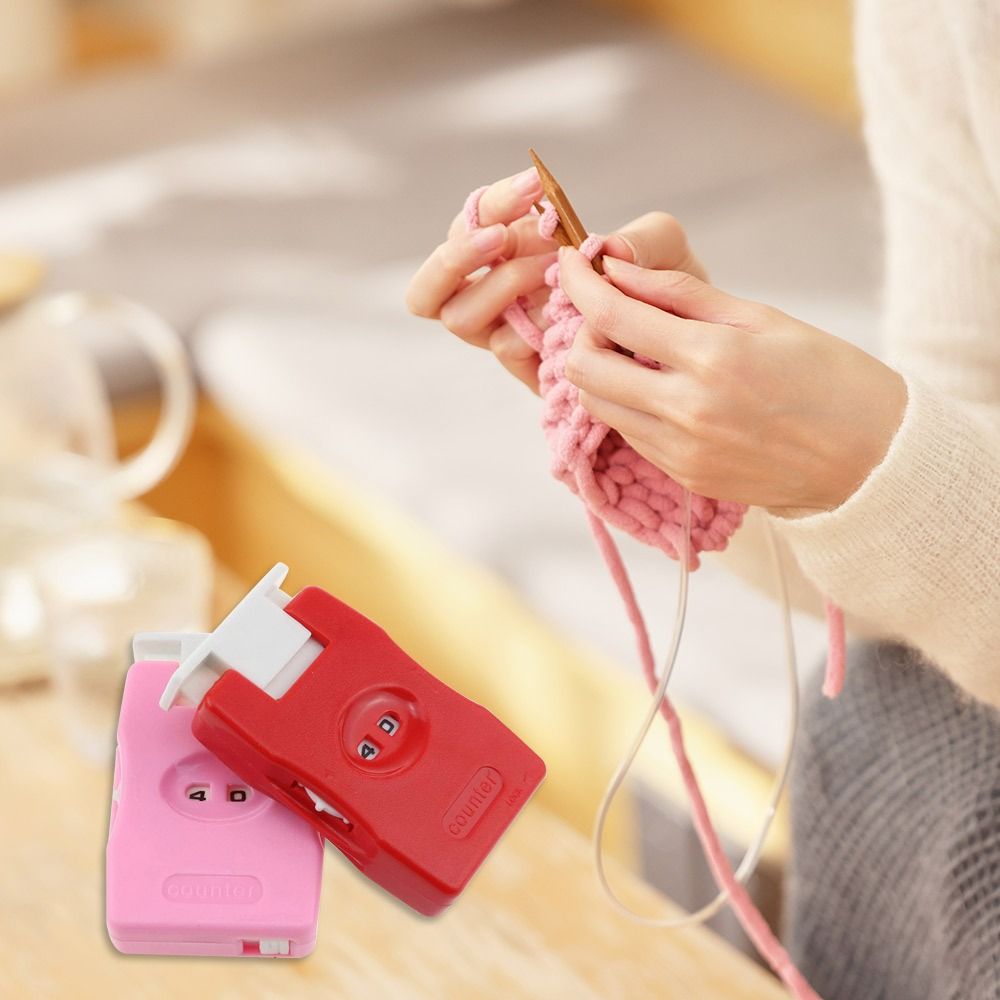 Mini DIY Crochet Plastic Needle Knitting Tools Yarn Stitch Manual Crochet Knit Knitting Row Counter