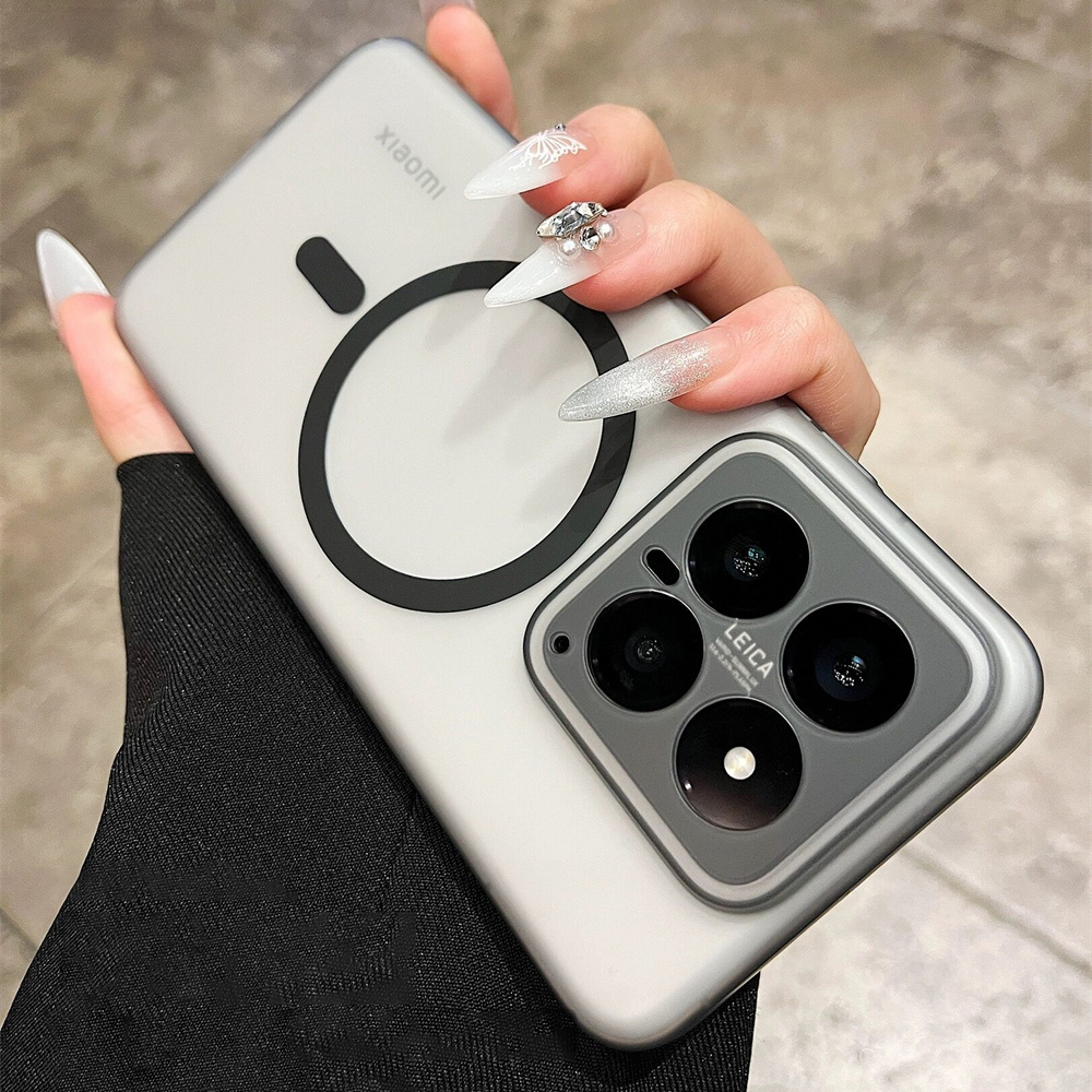 HOCE Matte Ultra Thin Magnetic Phone Cases For Xiaomi 15 14 13 Ultra Pro M14 M13 M15 MagSafe Case Slim Hard Plastic Frosted Translucent Back Cover