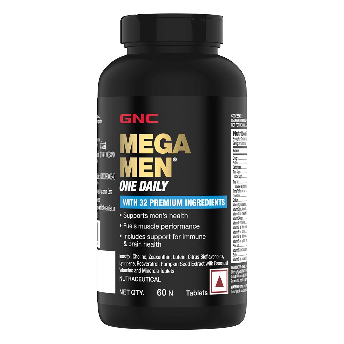 GNC Mega Men One Daily Multivitamin- 60 Tablets With Supports For Improves Energy, Immunity & Overall Health