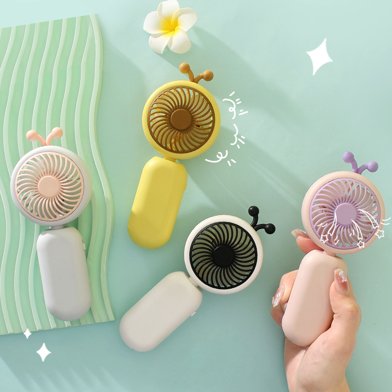 2025 New Cross Border Mini USB Pocket Small Fan Desktop Portable Handheld Rechargeable Hook Electric Fan