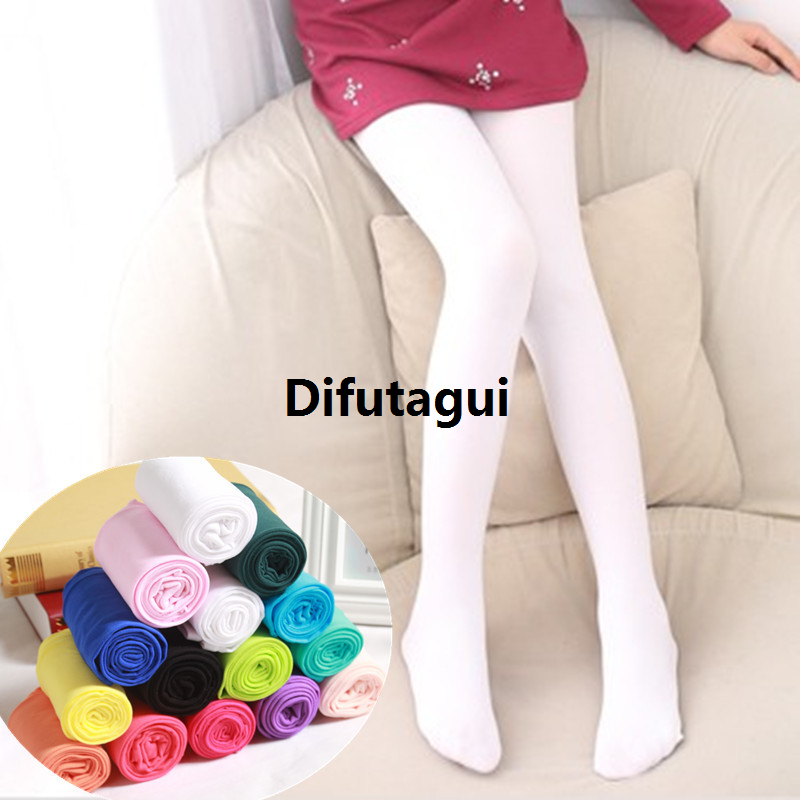 Difutagui Children Girls Tights for Kids 1 to 15Y Classic Ballet Dance Pantyhose Portable Baby Velvet Candy Color Spring Summer Student Stockings
