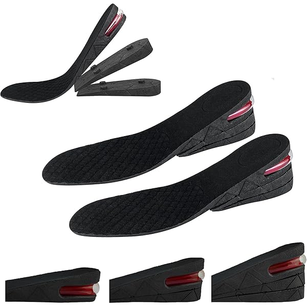Height Increase Insoles,1 Pair Adjustable Air Cushion Shoe Insoles Height Insoles for Increasing Height, Men & Women ,Shoe Height Insert To Make You Taller, Multi Layer Invisible Boosting Lift Soles