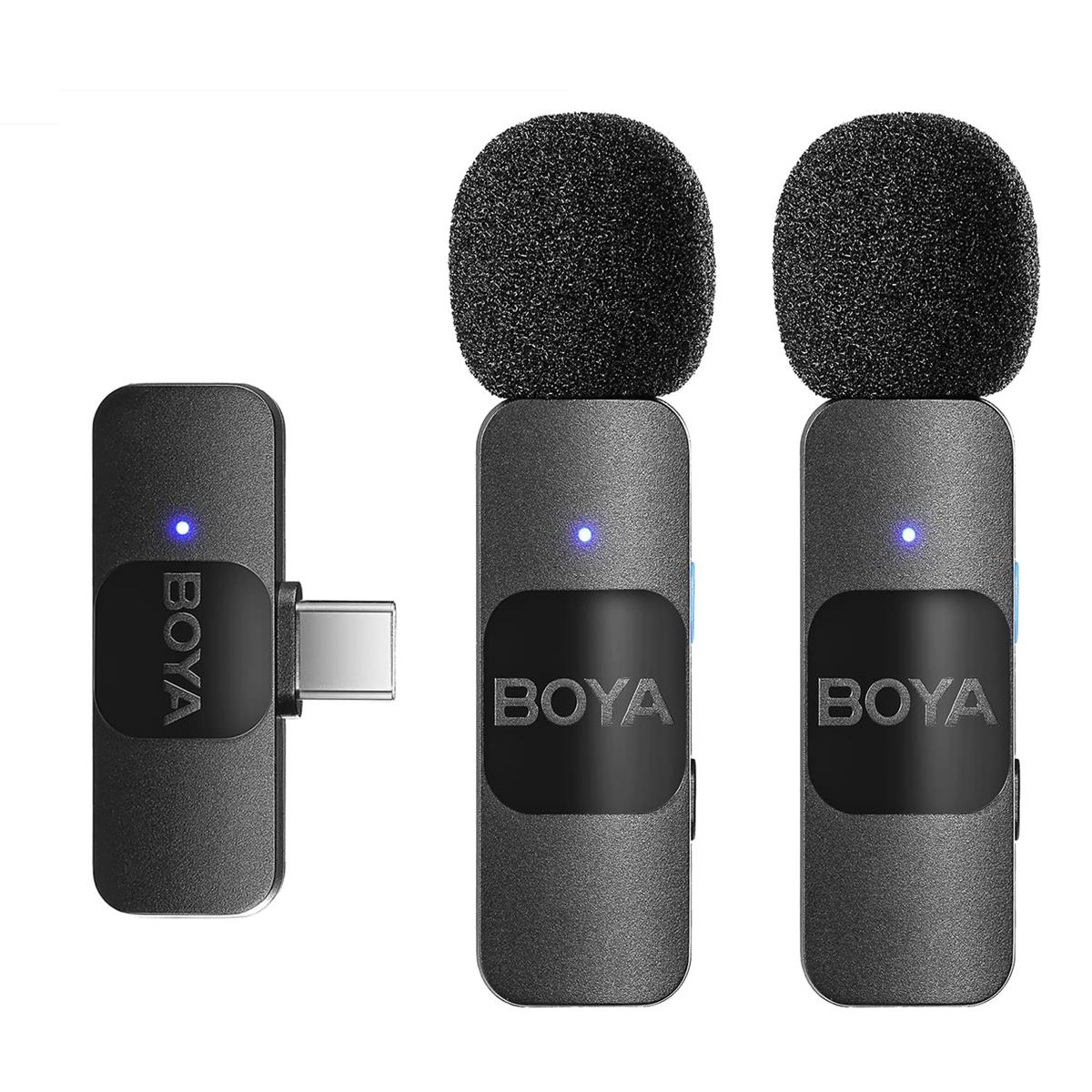 Two 2.4G Wireless Microphone System Clip-on Phone Microphone