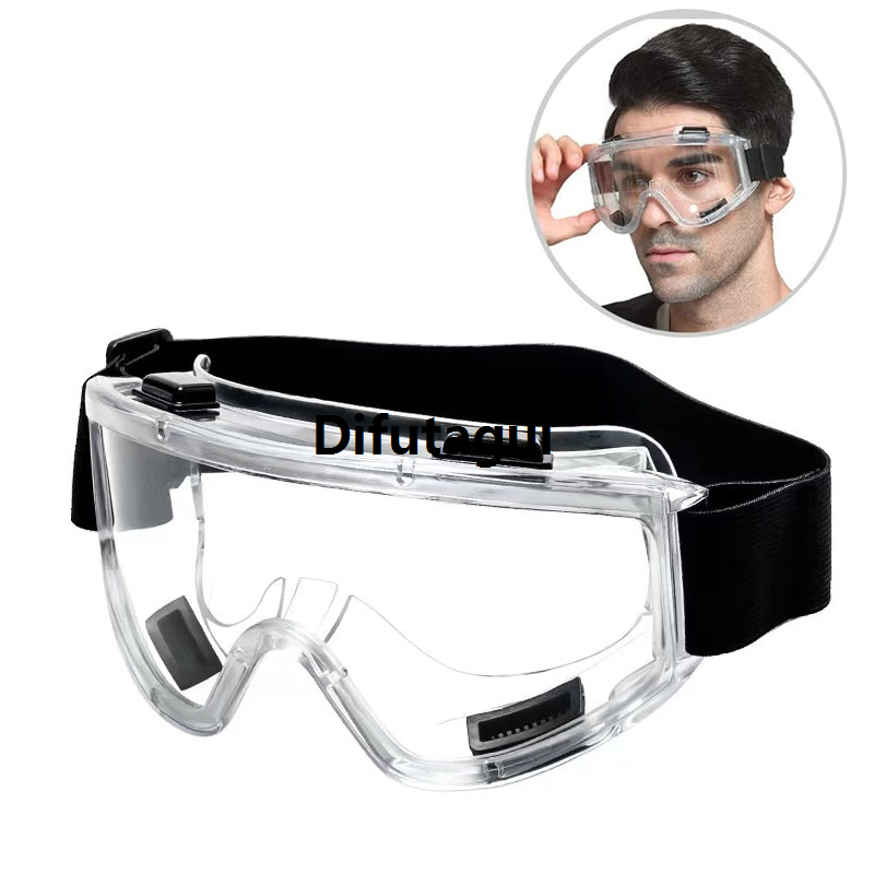 2025 NEW Eyewear research goggles laboratory dust goggles safety men>men splash proof work glasses industrial safety clear lenses
