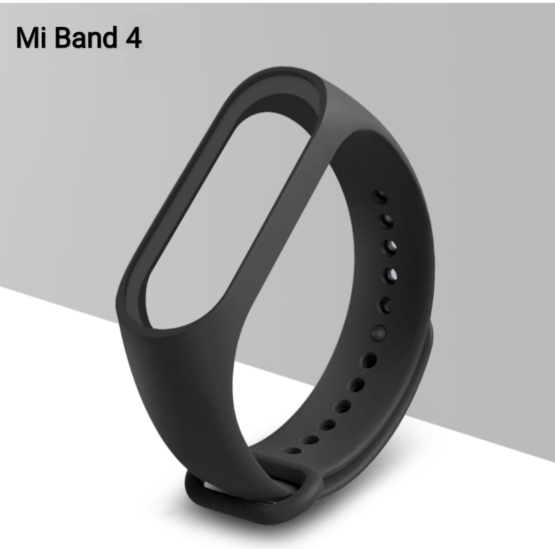 Straps For Xiaomi Mi Band 4 Silicone ( Black )
