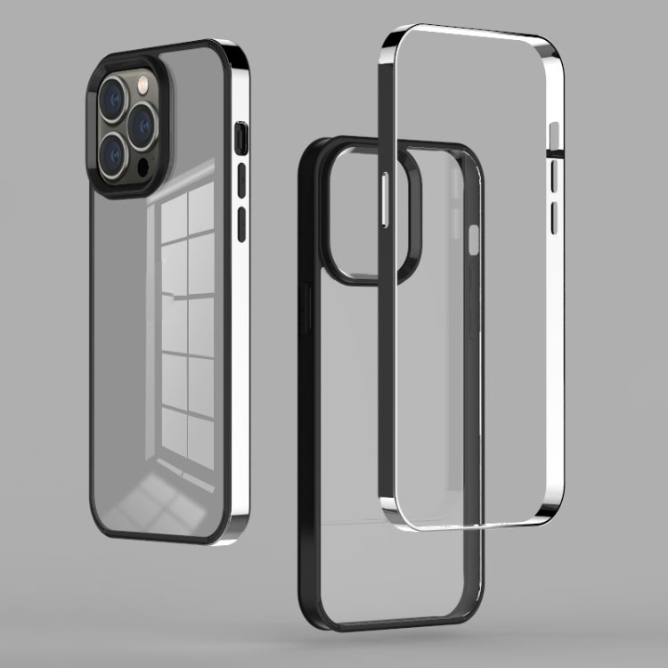 Premium 2 Layer Anti Shock Clear Case For iPhone 12 Pro Max Pc With Electroplating Cover