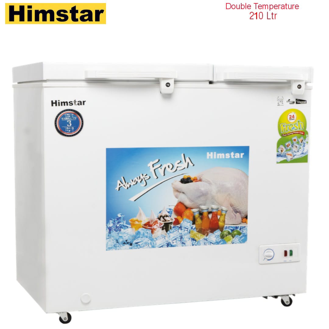 Himstar 210 Ltr Dual Temperature Chest Freezer HC-21D90BDWG/WB