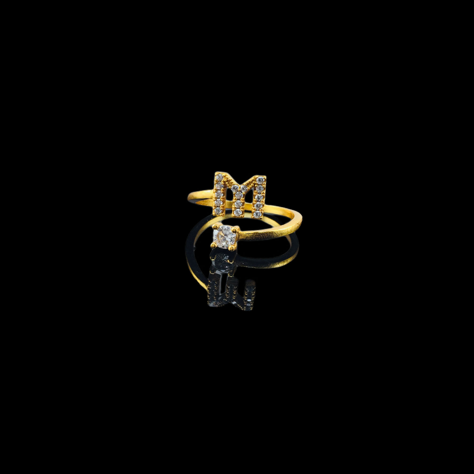Gold Plated Panchadhatu Kachuwa Design Ring With White Stones For Women