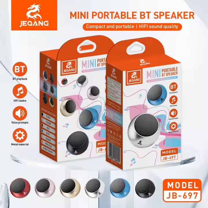 JEQANG JB-697 Bluetooth Speaker Mini Portable Design Metal Material Suitable For Outdoor