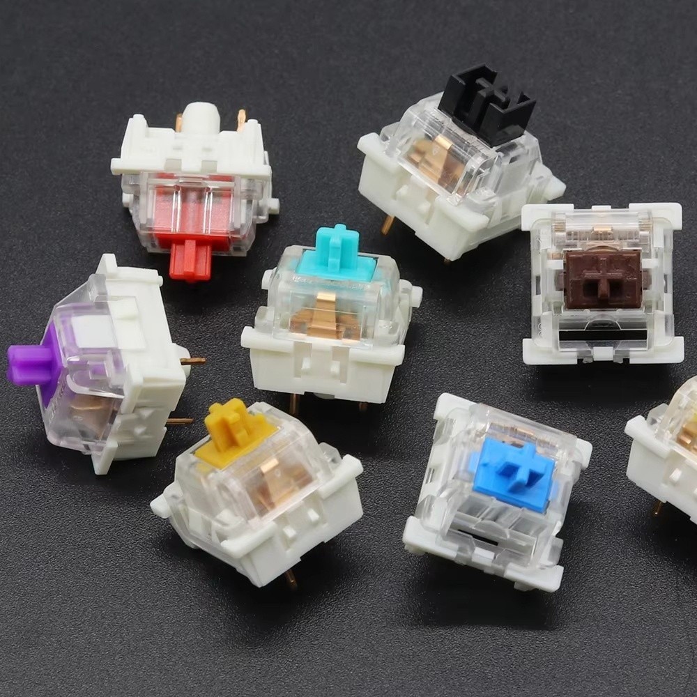 10pcs New Linear Mechanical Keyboard Switch Tactile Clicky 3Pin Switch RGB LED Silent MX Switch