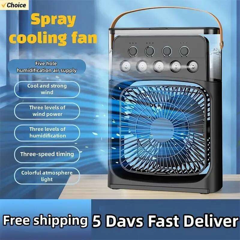 Portable 3 in 1 Mini Ac Air Cooler Fan for Home Products Conditioner Household Small Night LED Humidifier Lights Camping Room