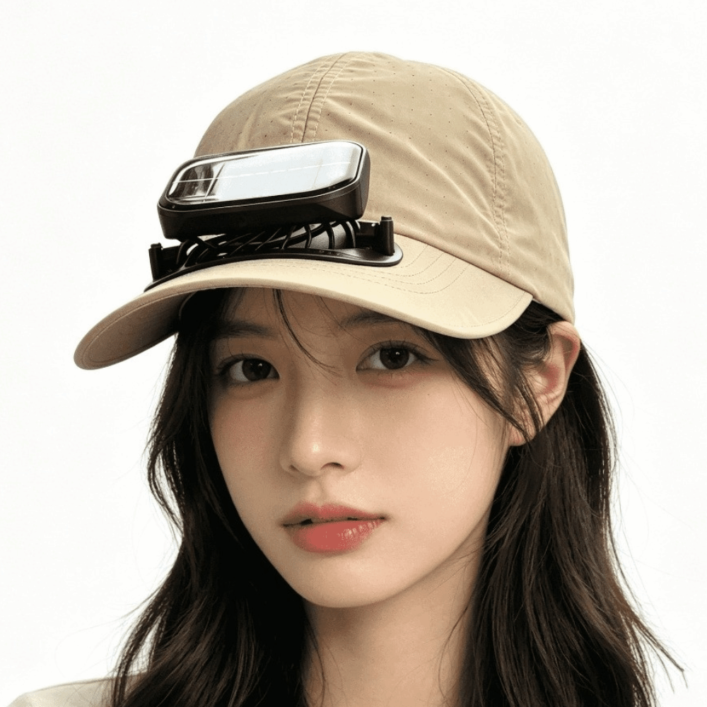 Fishing Sun Hat Portable Solar Powered Fan Baseball Cap 300mA Adjustable Rechargeable Fan Hat Cloth Lightweight Cooling Fan Peaked Cap Gardening