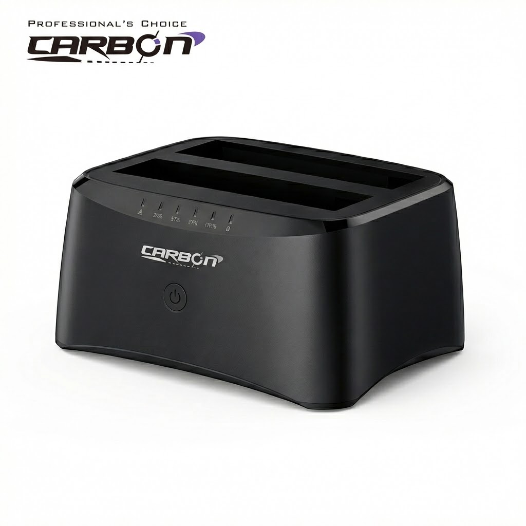 USB 3.0 to SATA Double Hard Drive Docking Station - Dual Bay HDD/SSD Dock, USB 3.0 High-Speed Data Transfer, Supports 2.5″ & 3.5″ SATA Drives up to 10TB