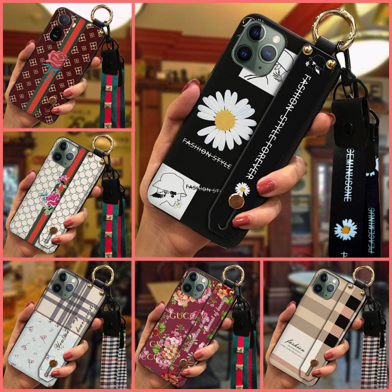 Protective Kickstand Phone Case For Redmi A7 Pro Global/4G/5G/Poco C85X Fashion Design Wrist Strap Luxury Shockproof