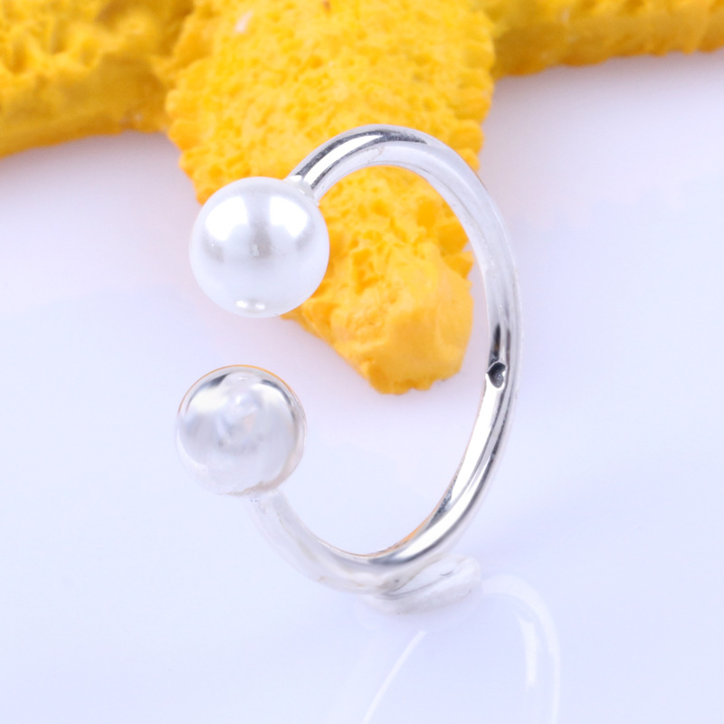 【Special offer】Creative Modern Pearl Ring Panjia 18 Winter New Pearl Silver Plated Open Ring for Women All-match