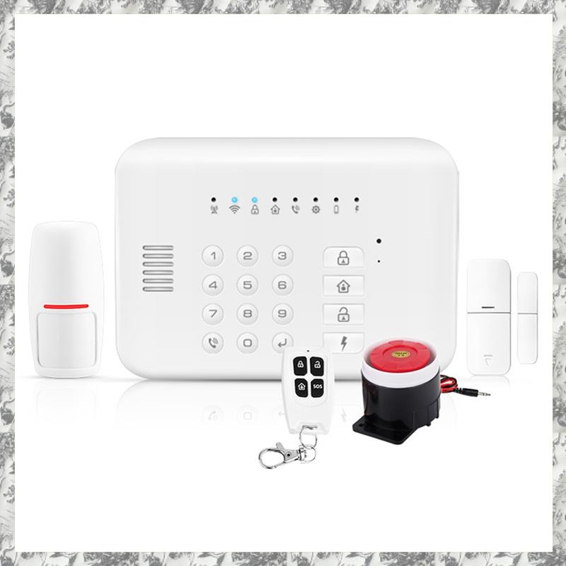 CGearuppt Tuya APP Remote Control WIFI+GSM Alarm System for Home Security Burglar Alarm Sensor PIR Motion Detection Door Contact