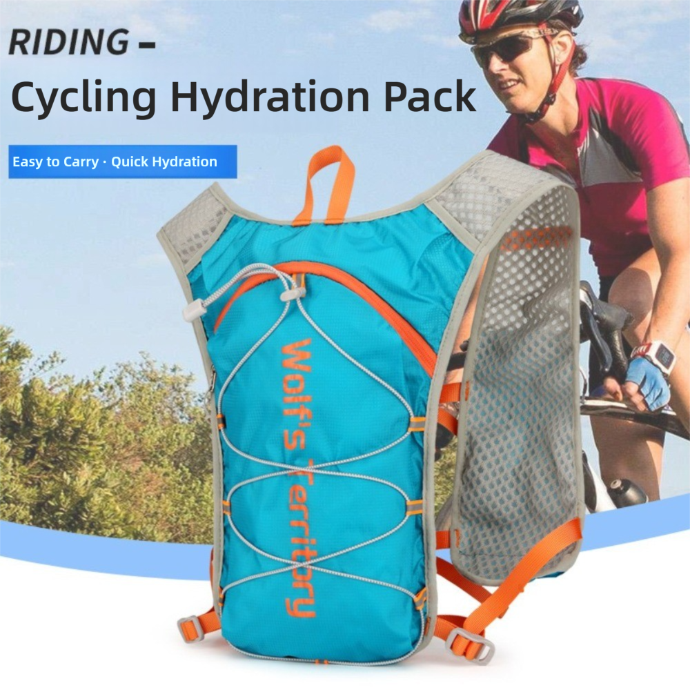 Water Vest 5L Marathon Hydrating Backpack Breathable Ultralight Hydration Vest Oxford Cloth Reflective Trail Running Backpack Jogging