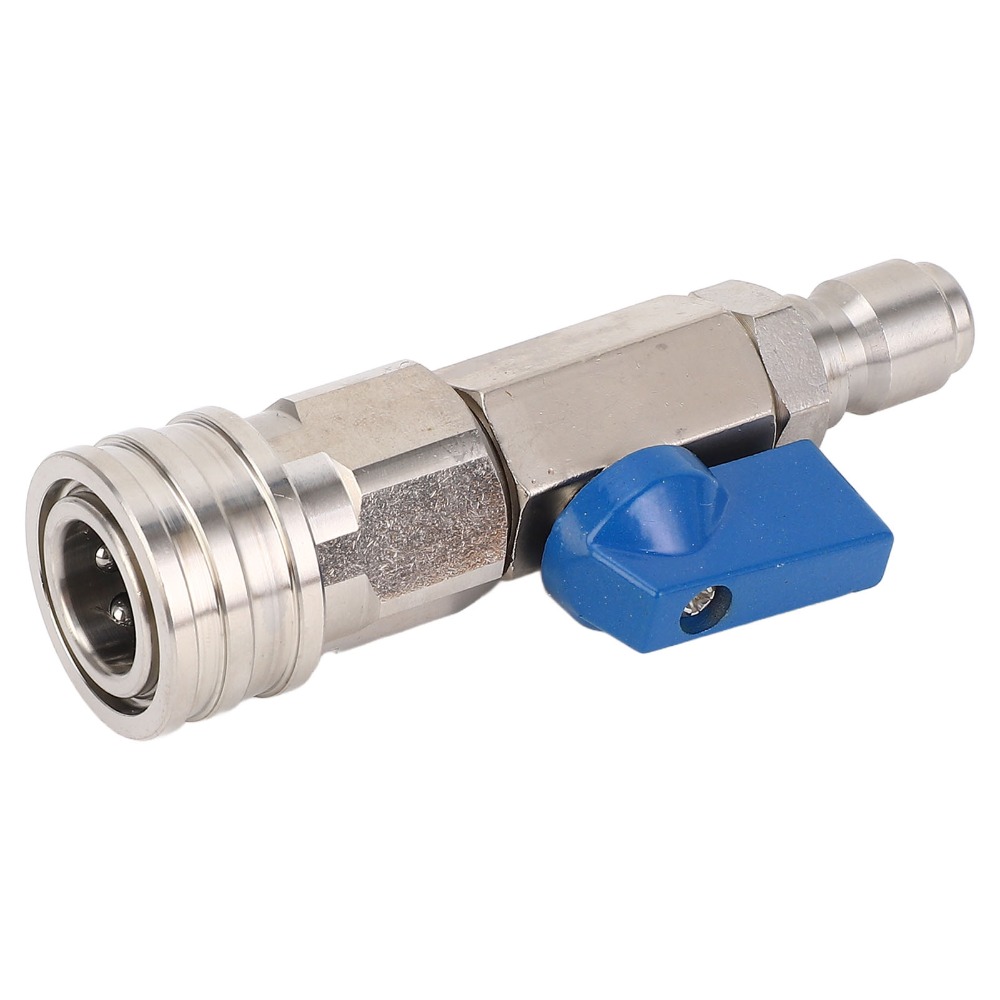 Ball Valve Kit Stainless Steel High Pressure Washer Ball Valve 3/8 Inch High Pressure Stainless Steel Ball Valve​ 4500PSI Quick Connect Ball Valve Washer Hose​