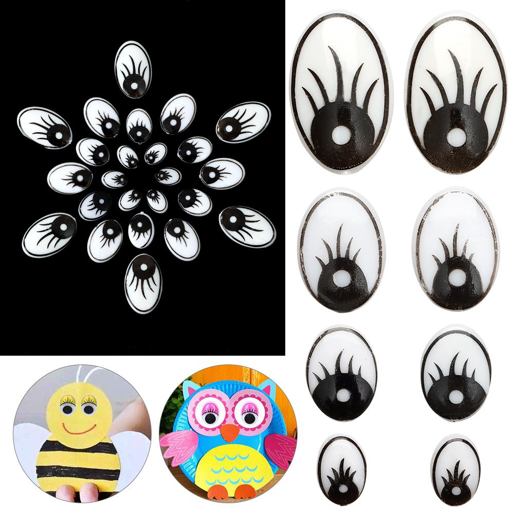 50pcs/bag Puppet Making Not Self-adhesive DIY Craft Creative gift Doll Eyelash Eyes Dinosaur Eye Doll Accessories