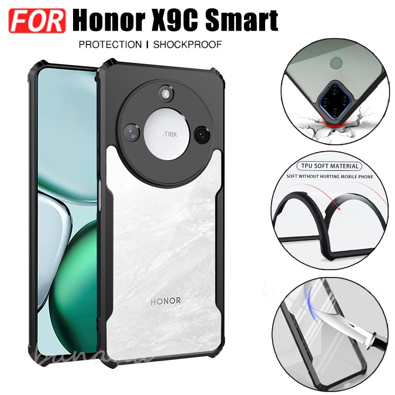 Honor X9C Smart Phone Case Honor X9C X9B X9A Shockproof Case Transparent Armor Acrylic TPU Soft Anti-fall Casing Cover