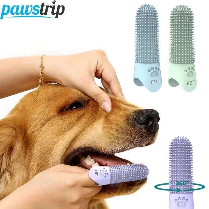 3PCs/Set Finger Toothbrush Soft Silicone Tool Pet Teeth Cleaning Brush for Cats Dogs Dog Accessories