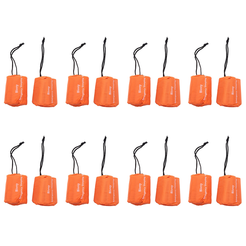 16-Pack Emergency Sleeping Bag Thermal Waterproof Survival Blanket for Outdoor Camping Hiking