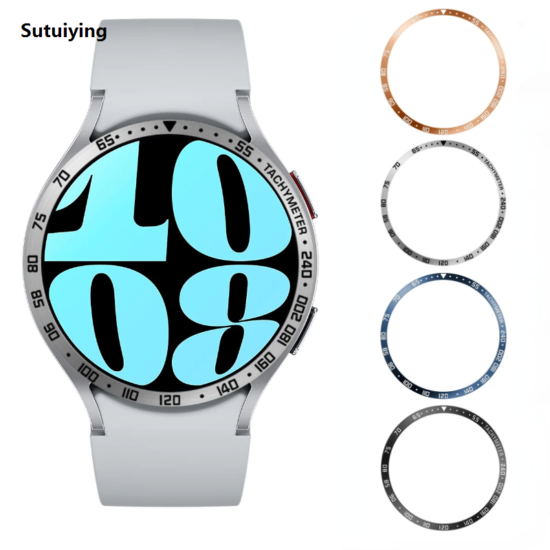 Sutuiying Metal Bezel For Samsung Galaxy Watch 6/4 Classic 47/43/46/42mm Time/Speed 2025 New Scale Frame Protective Ring For Watch 6/5/4 40mm 44mm