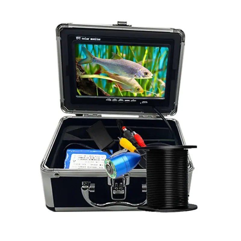 Underwater Fishing Camera LCD Monitor Fish Finder Waterproof 1000TVL Fishing Camera Infrared Lights for Lake EU Plug