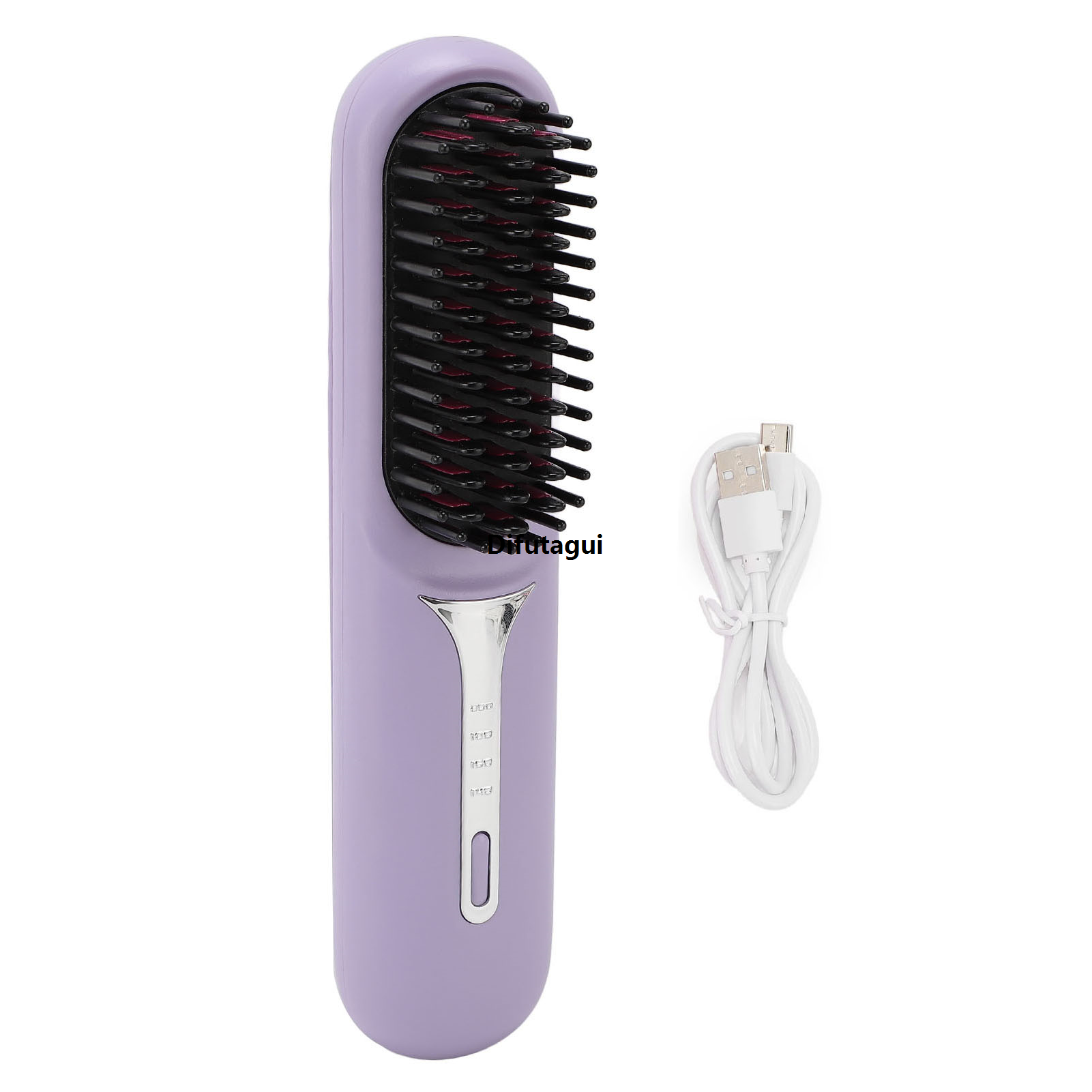 Difutagui Hair Straightener Comb Portable Type C Rechargeable Hot Selling Hair Straightening Brush for All Hair Types